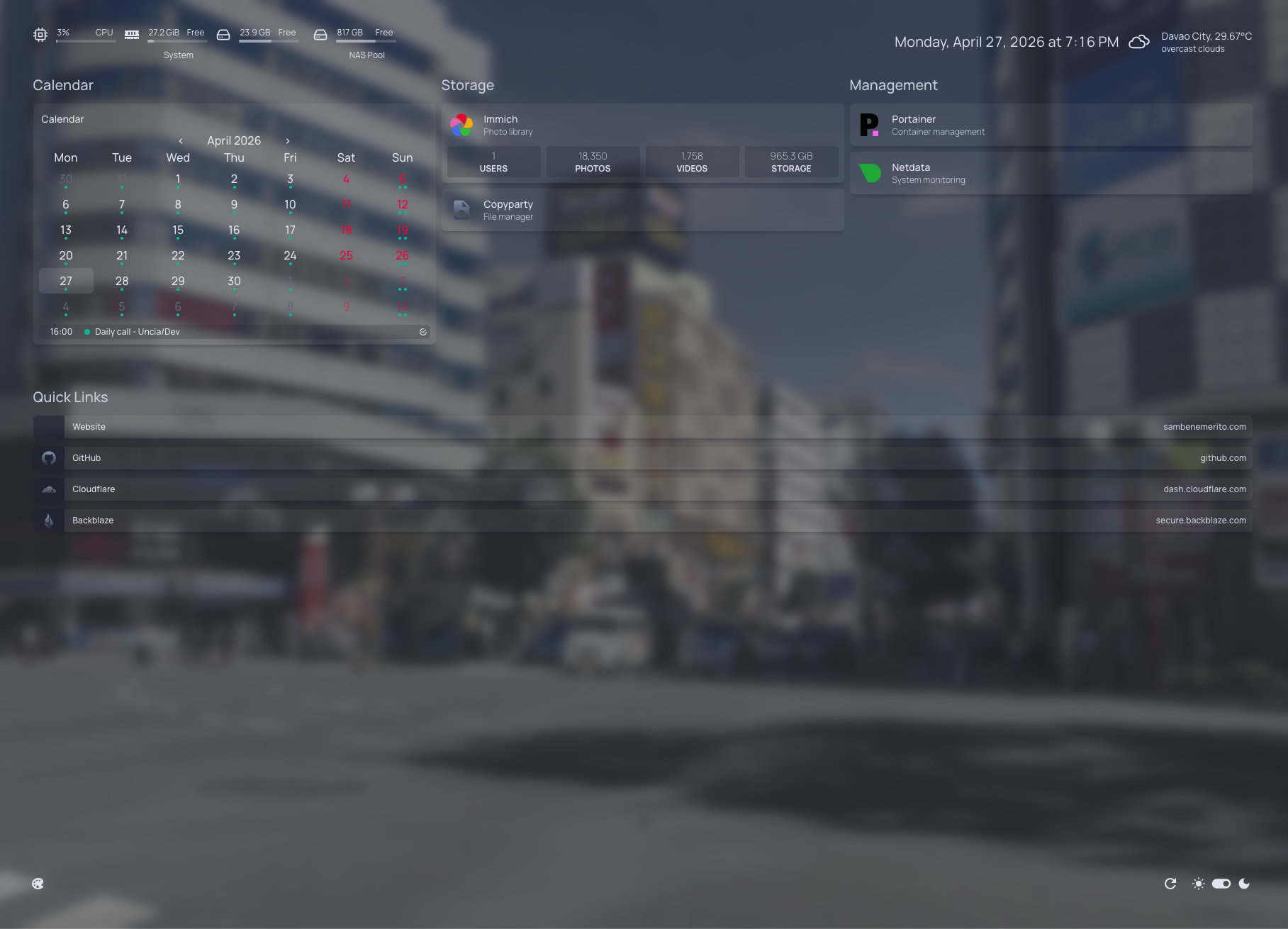 Basic homepage